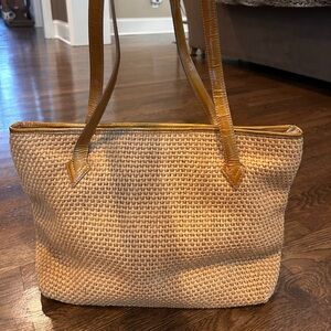 Bottega Veneta Raffia Vintage Tote